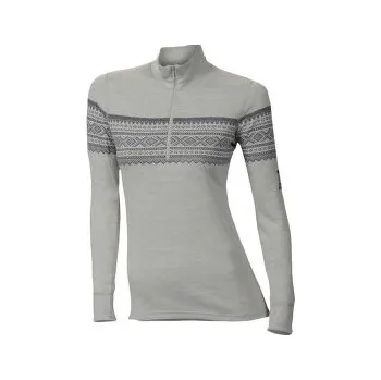 Dámské tričko Aclima DesignWool Marius Mockneck Women Grafjell šedá S