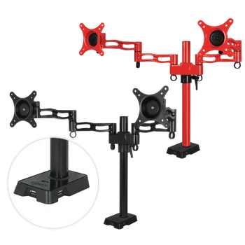 Notebook ARCTIC Z2 red - dual monitor arm with USB Hub inte