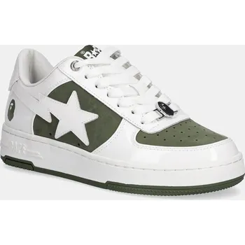 Dámské tenisky Kožené tenisky A Bathing Ape BAPE STA #6 L dámské, zelená barva, 1K80291306, 36, 91X