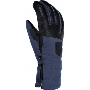 Rukavice Dámské lyžařské rukavice VIKING Norvika, tmavě modré s černou kůží, velikost 5