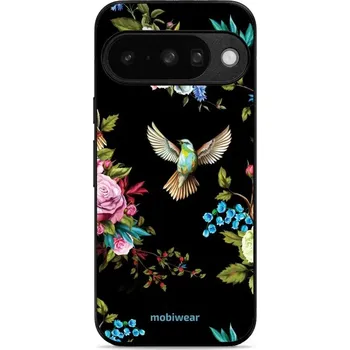Pouzdro na mobilní telefon Lesklý kryt Mobiwear Glossy - Google Pixel 10 - G041G - Ptáček a květy (Prémiové lesklé pouzdro, obal, kryt Mobiwear Glossy na mobil Google Pixel 10 - G041G - Ptáček a květy, materiál Plast + TPU silikon - krytí po všech stranách, neošoupatelný potisk,)