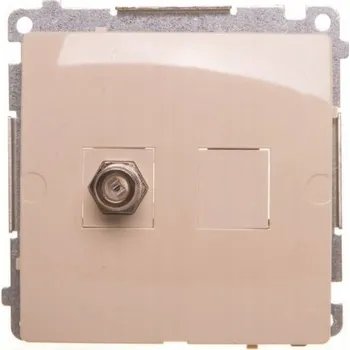 Elektrická zásuvka Anténní zásuvka nástěnná Kontakt-simon béžová