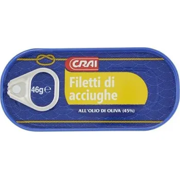 konzervovaná ryba Crai filety z ančoviček v olivovém oleji 46g
