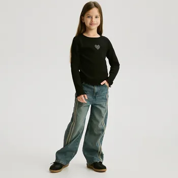 Dívčí džíny Reserved - Džíny s lampasy - tmavomodrá - 616FZ-59J - 616FZ-59J-122