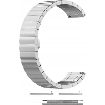 Řemínek na hodinky Univerzální 22mm stříbrný řemínek KBR Games