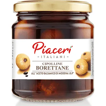 Piaceri italiani cibulky borettane v balsamickém octu z modeny igp 300g