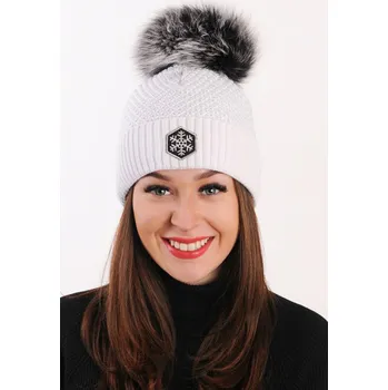 Módní doplněk Čepice R-JET Top fashion exclusive Barva: ohrnutá bílá-stříbrný lurex, čb.bamb., Velikost: uni, Pohlaví: Dámské