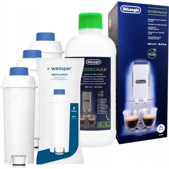 Příprava kávy Odvápňovač pro kávovary Delonghi + 3x vodní filtr Wessper pro Delonghi