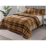 XPOSE® Mikroplyšové povlečení KOSTKA Exclusive - béžové 140x200 cm, 70x90 cm, Mikroplyš + Prodloužená možnost vrácení zboží do 50 dnů