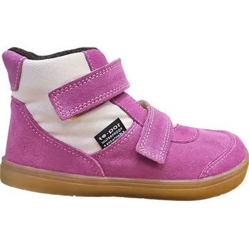 Dámská fitness obuv Dětské kotníkové barefoot boty MANGO růžová s filcovou podšívkou 27