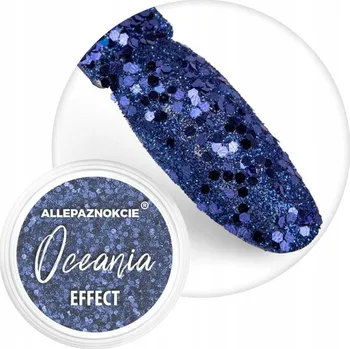 Prášek Ozdoby Na Nechty ALLEPAZNOKCIE 1g Oceania Effect Modrý Č. 08