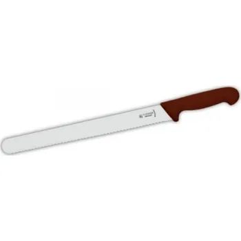 Kuchyňské náčiní TOMGAST Nůž uzenářský vlnité ostří, délka 31 cm, barva červená