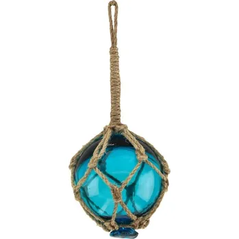 SEA Club Rybářská skleněná koule v síťce, oceánsky modrá, Ø: 7,5cm