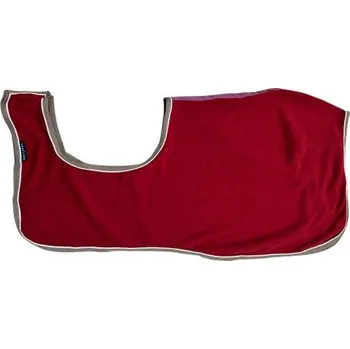 Deka pro koně Fleecová bederní deka EquiTheme Polyfun, vínová, 140 cm