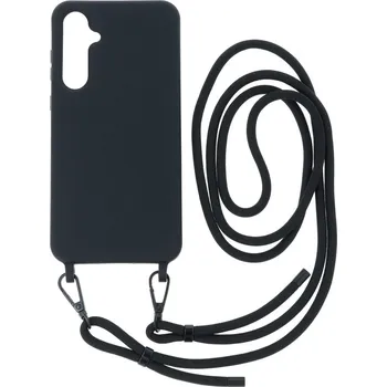 Pouzdro na mobilní telefon Kryt Simple Samsung A55 černý se šňůrkou (obal neboli pouzdro na Samsung A55)