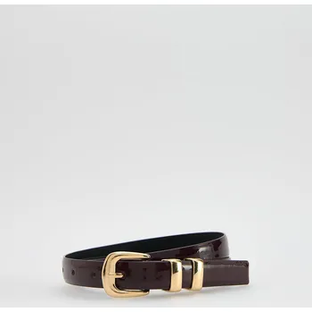 Dámský kabát Reserved - Pásek s přezkou - mahagonová - 299FE-93X - 299FE-93X-L