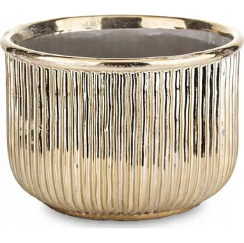 Květináč Květináč 18 x 26 cm keramický zlatý