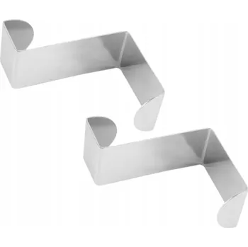 Věšák 2x VĚŠÁK NA DVEŘE HÁČKY Z OCEL OCELI