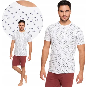 Pánské tričko Klasické Bavlněné s Krátkým Rukávem Kulatý Výstřih MORAJ XXL