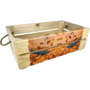 Úložný box bedýnka EMA-DEŠTNÍK 31x21x14 DŘEVO