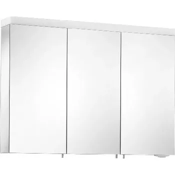 Koupelnový nábytek Keuco - Zrcadlová skříňka s LED osvětlením, 100x70x15 cm, hliník 24204171301