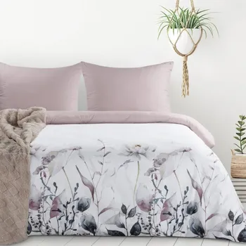 Povlečení Ložní souprava D91 VERANO 9 bílá / fialová