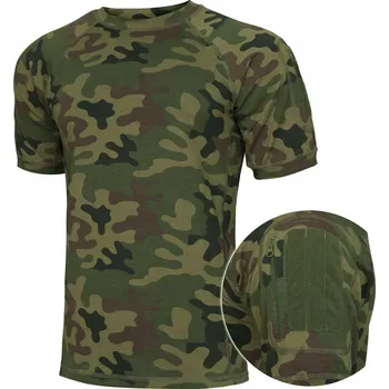 Pánské oblečení Tričko bavlněné maskáčový tričko Texar Duty PL Woodland L