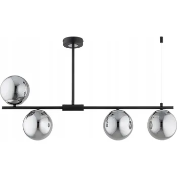 Moderní závěsné svítidlo sklo/kov černé 4xE14 10W HILL Alfa
