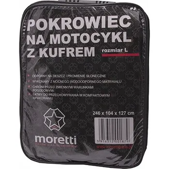 Moto bunda Motocyklová plachta / krytina Moretti L pro motocykl s kufrem