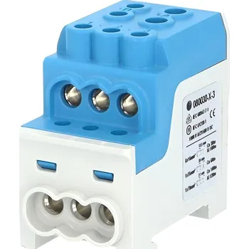 Blok pro rozdělení fází Hora eTec UVB 200 N, 200 A, 1000 V, 1-pól - modrý + dárek zdarma