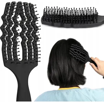 kartáč na vlasy KARTÁČ na rozčesávání vlasů ČERNÝ stylový LEHKÝ s otvory