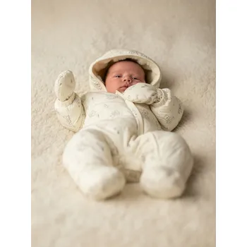 Kojenecká kombinéza Sinsay - Zimní kombinéza s rukavicemi - krémová - 393EV-01X - 393EV-01X-U68