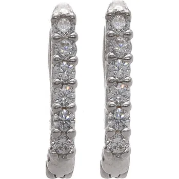 Náušnice Zlaton Náušnice bílé zlato visací osazené zirkony 1.9g 000401811212