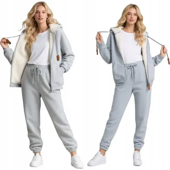 DÁMSKÁ POHODLNÁ STYLOVÁ MIKINA A TEPLÁKY SOUPRAVA r.M