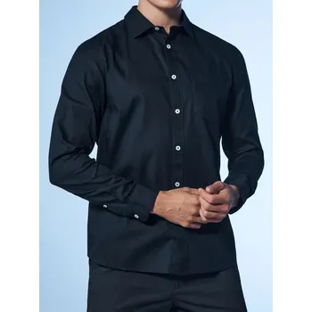 Pánská košile Sinsay - Bavlněná košile - námořnická modrá - 104EV-59X - 104EV-59X-M