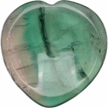 Masážní kámen Fluorit masážní srdíčko proti stresu cca 4 x 4 cm