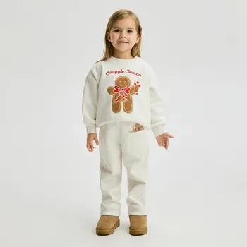 Reserved - Kalhoty s vánoční aplikací - krémová - 055FG-01M - 055FG-01M-98