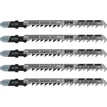 Pilový plátek PILOVÝ LIST PRO PŘÍMOČAROU PILU 100 MM 6TPI DŘEVO T101D 5 KUSŮ EPM