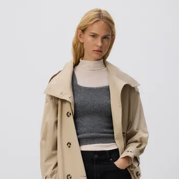 Reserved - Top s příměsí vlny - tmavě šedá - 459HH-90X - 459HH-90X-L