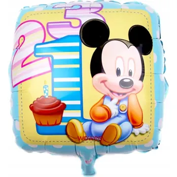 Balónek Fóliový balónek myšák Mickey Narozeniny s heliem 45 cm