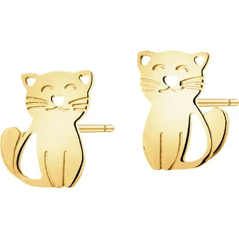 Náušnice Zlaté náušnice - kočky - AP542-8688