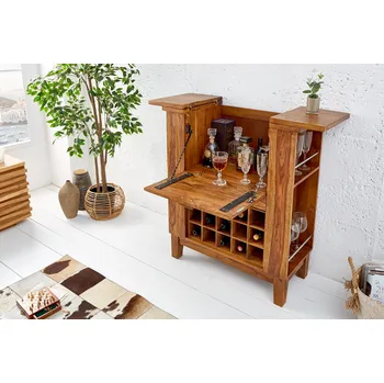 Stojan na víno Masivní bar Makassar natur