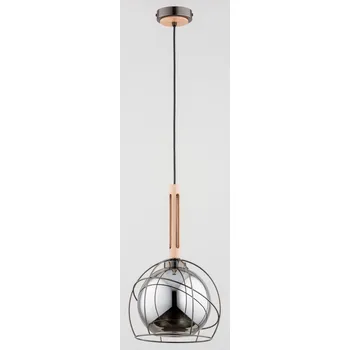 Stropní svítidlo SPHERA 1xE27 dřevo Alfa 60921 koule kouřová