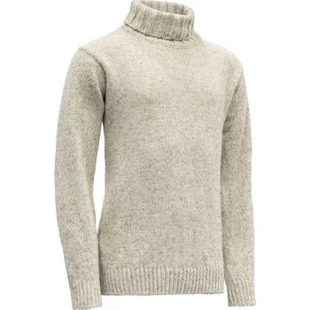 Pánský svetr Unisex svetr Devold Nansen Wool High Neck Grey Melange S
