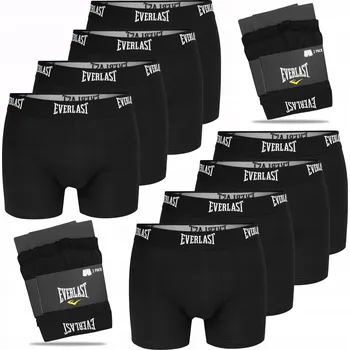 Boxerky Everlast pánské boxerky slipy bavlněné černé sada 8 ks velikost L