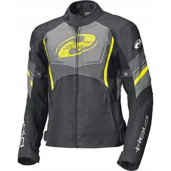 Moto bunda Textilní bunda Held Lady BaXLey Top Černá/Žlutá Neonová S