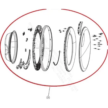 49127796 - Komplet dveří pro pračku Haier