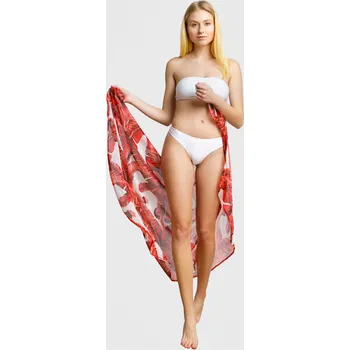 Šátek VFstyle Plážové pareo Calliope červené
