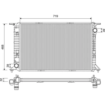 Chladič motoru Chladič, chlazení motoru VALEO 701227