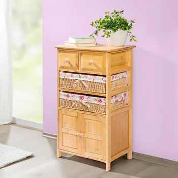 Komoda Die moderne Hausfrau Komoda Romantica Bambus Přírodní